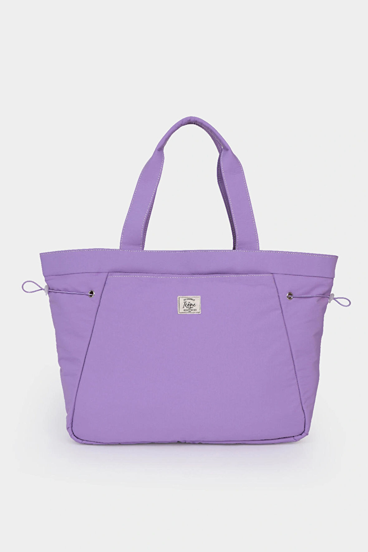 İnce Paraşüt Kumaştan, Yanları Lastikli Büzülebilen, Önde Büyük Cepli Kadın Çanta