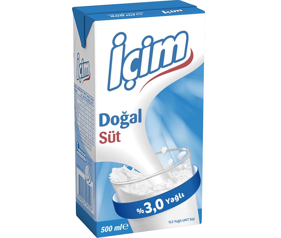 İçim Sade Yağlı Süt 500 Ml