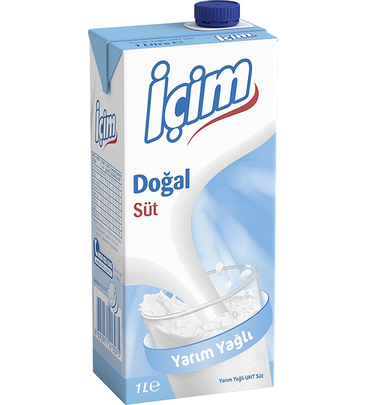 İçim Sade Yarım Yağlı Süt 1 Lt 