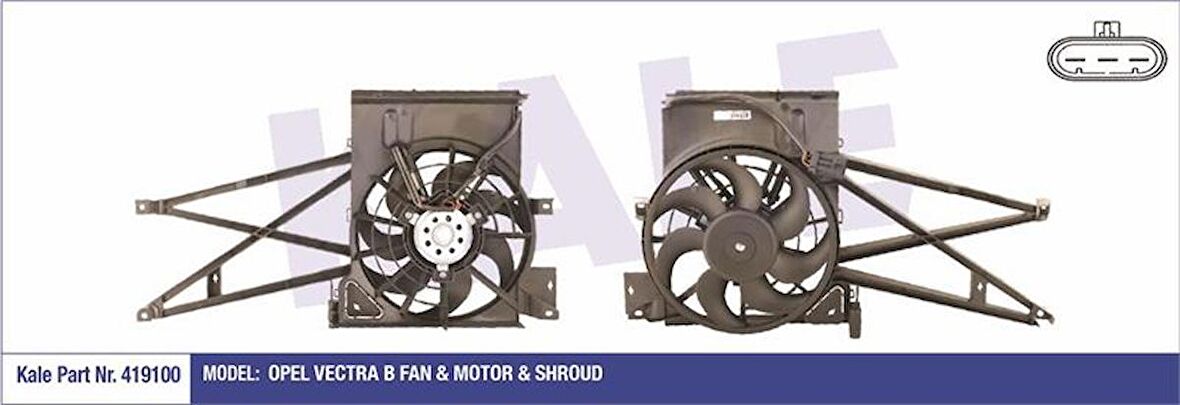 Klima Fan Motoru+Davlumbaz Komple Vectra B