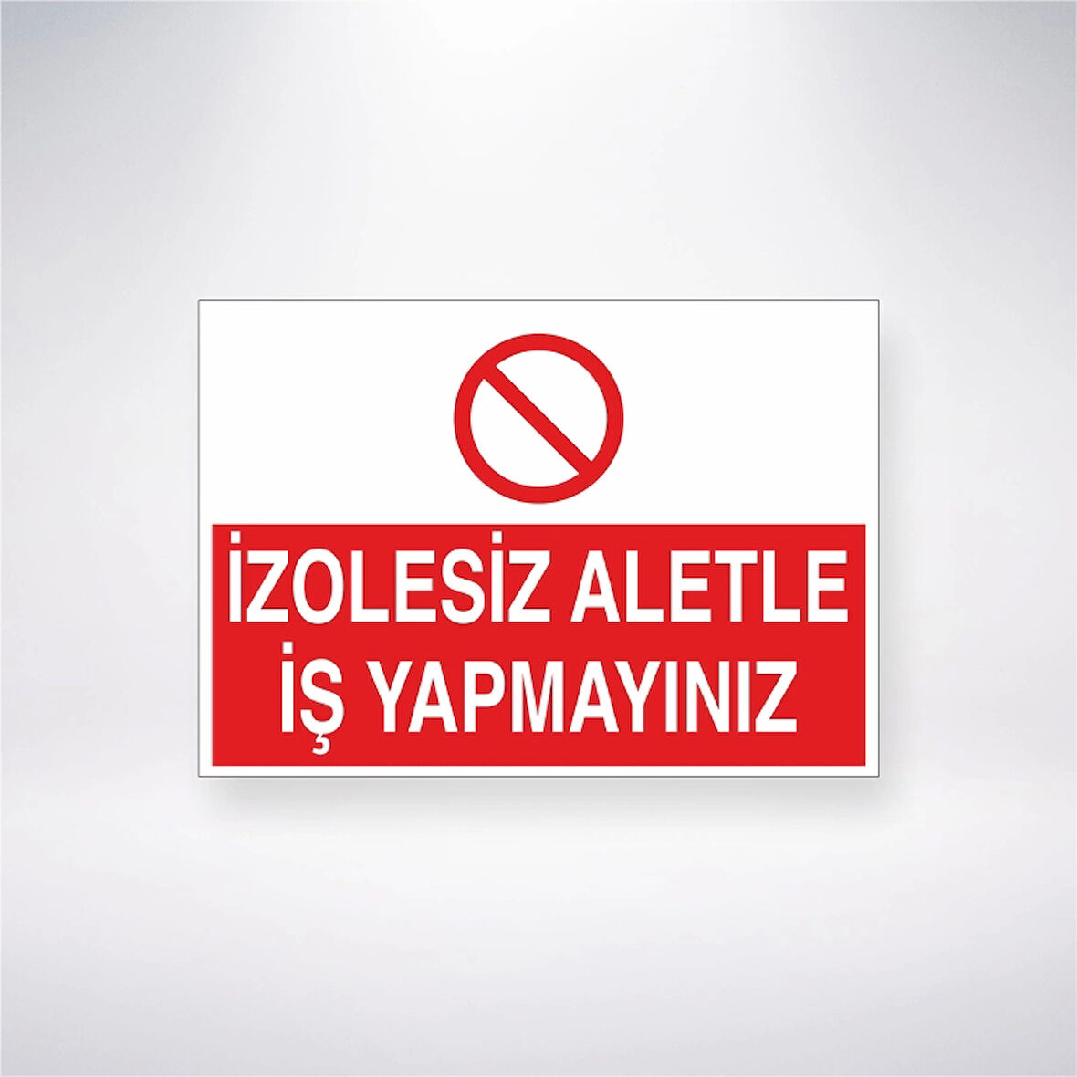 İzolesiz Aletle İş Yapmayınız Sticker 20X28 Cm