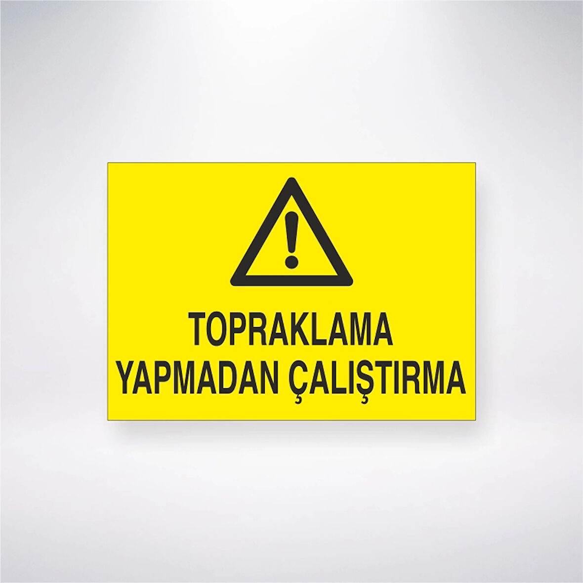 Topraklama Yapmadan Çalıştırma Sticker 20X28 Cm