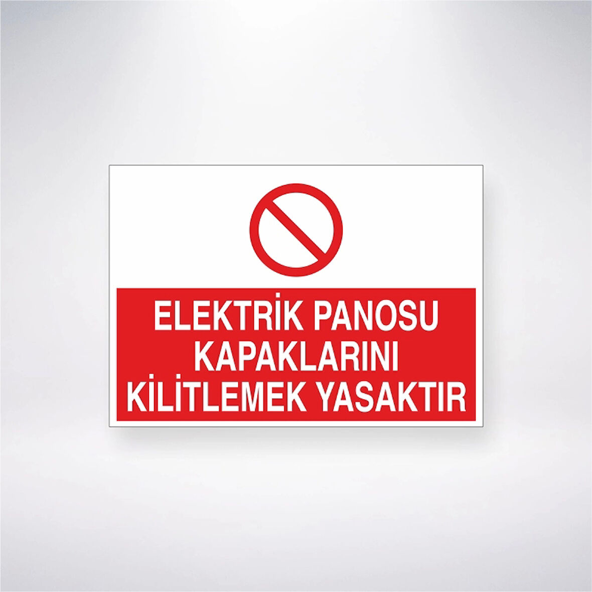 Elektrik Panosu Kapaklarını Kilitlemek Yasaktır Sticker 20X28 Cm