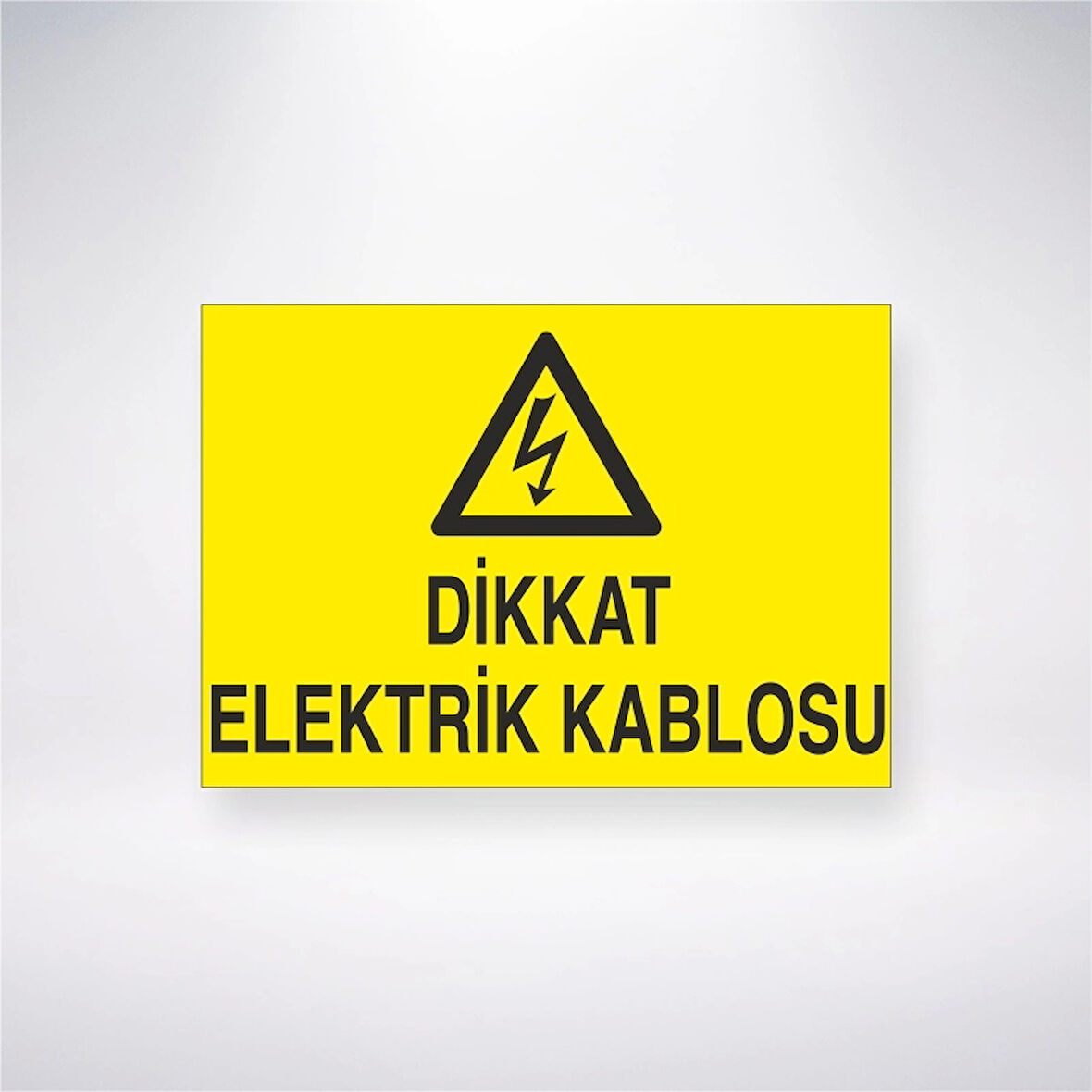 Dikkat Elektrik Kablosu Sticker 20X28 Cm