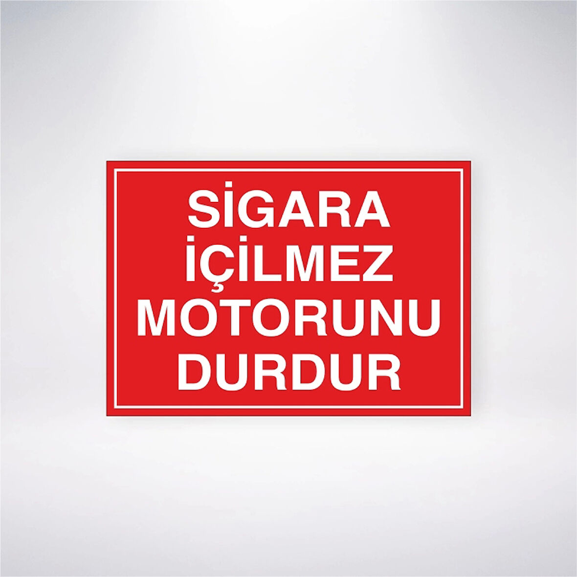 Sigara İçilmez Motorunu Durdur Sticker 20X28 Cm
