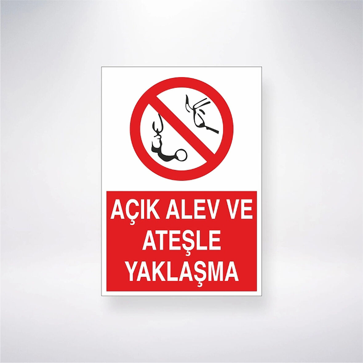 Açık Alev ve Ateşle Yaklaşma Sticker 20X28 Cm