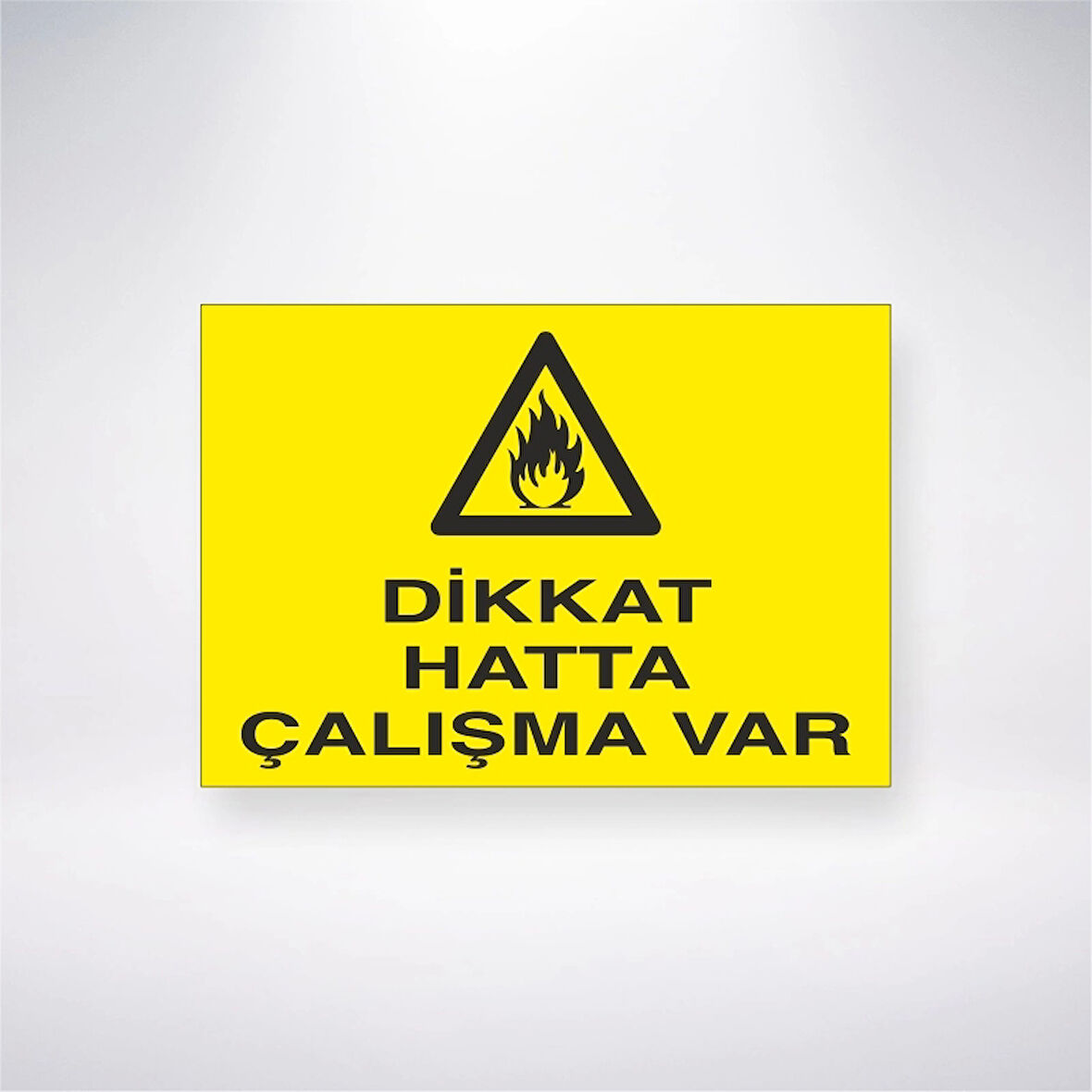 Dikkat Hatta Çalışma Var Sticker 20X28 Cm