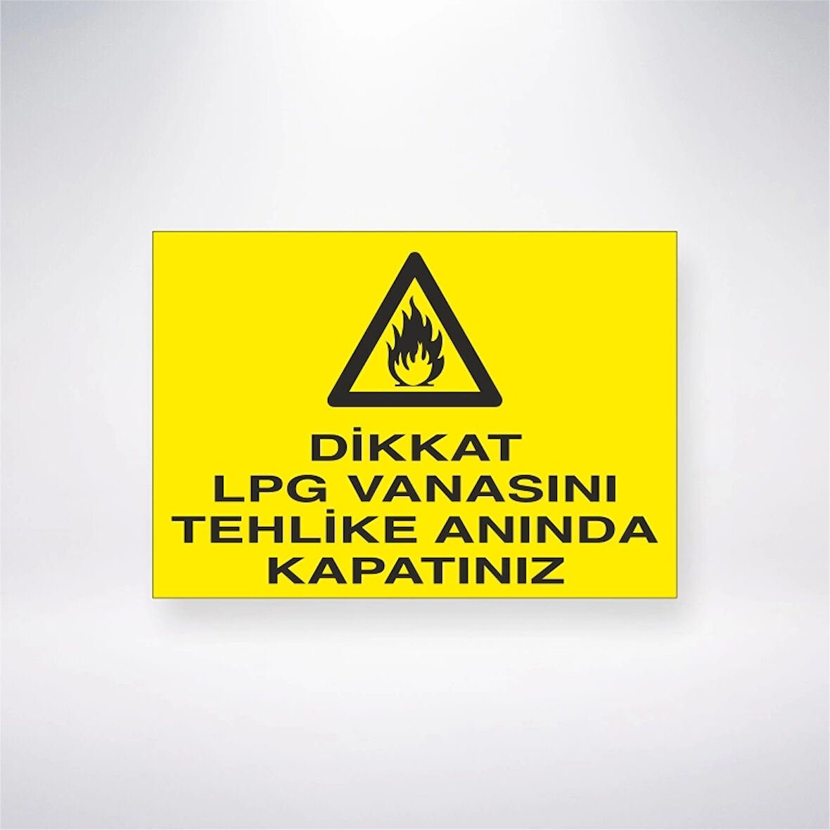 Dikkat Lpg Vanasını Tehlike Anında Kapatınız Sticker 20X28 Cm
