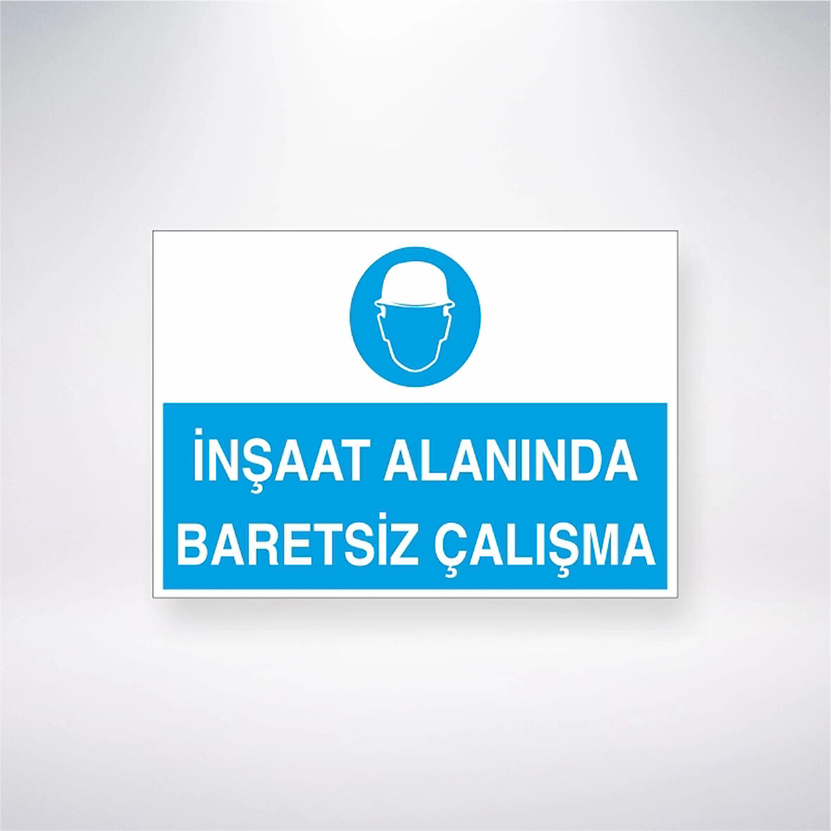 İnşaat Alanında Baretsiz Çalışma Sticker 20X28 Cm