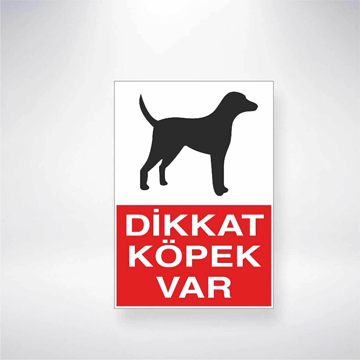 Dikkat Köpek Var Sticker 20X28 Cm