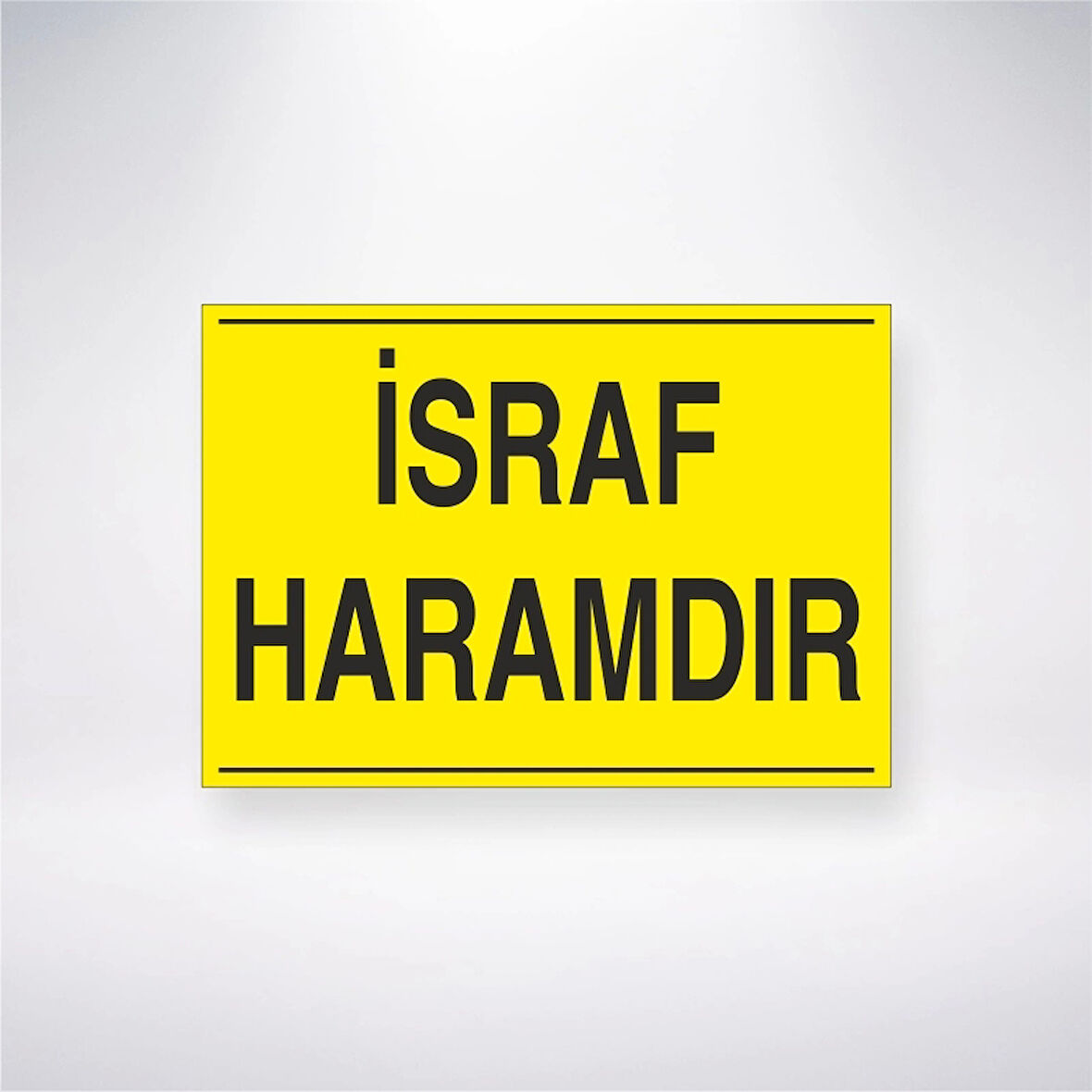 İsraf Haramdır Sticker 20X28 Cm
