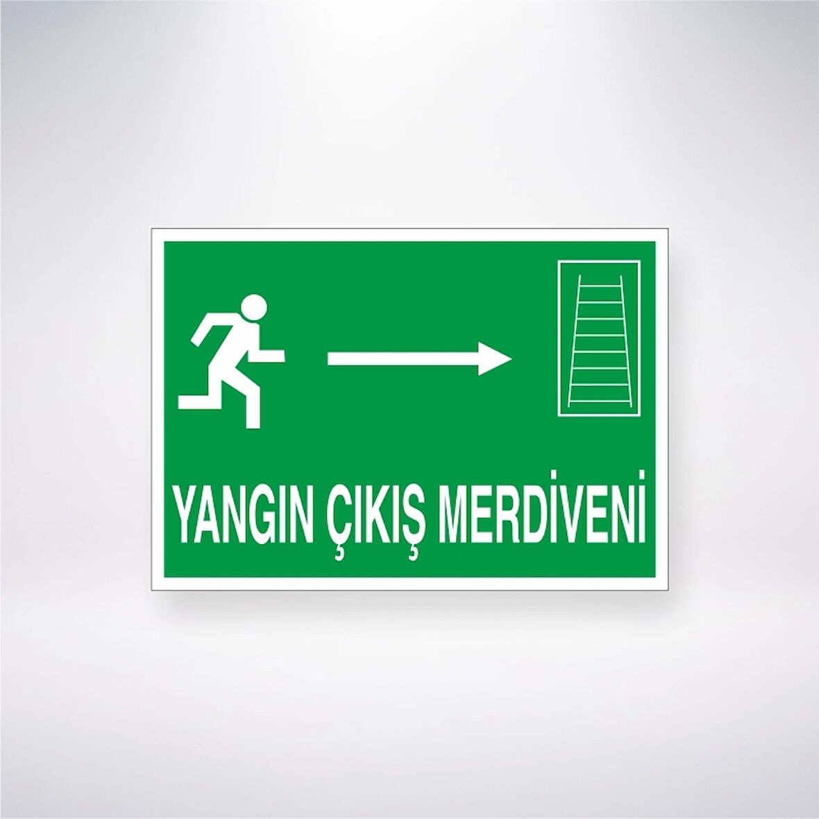 Yangın Çıkış Merdiveni --> Sticker 20X28 Cm