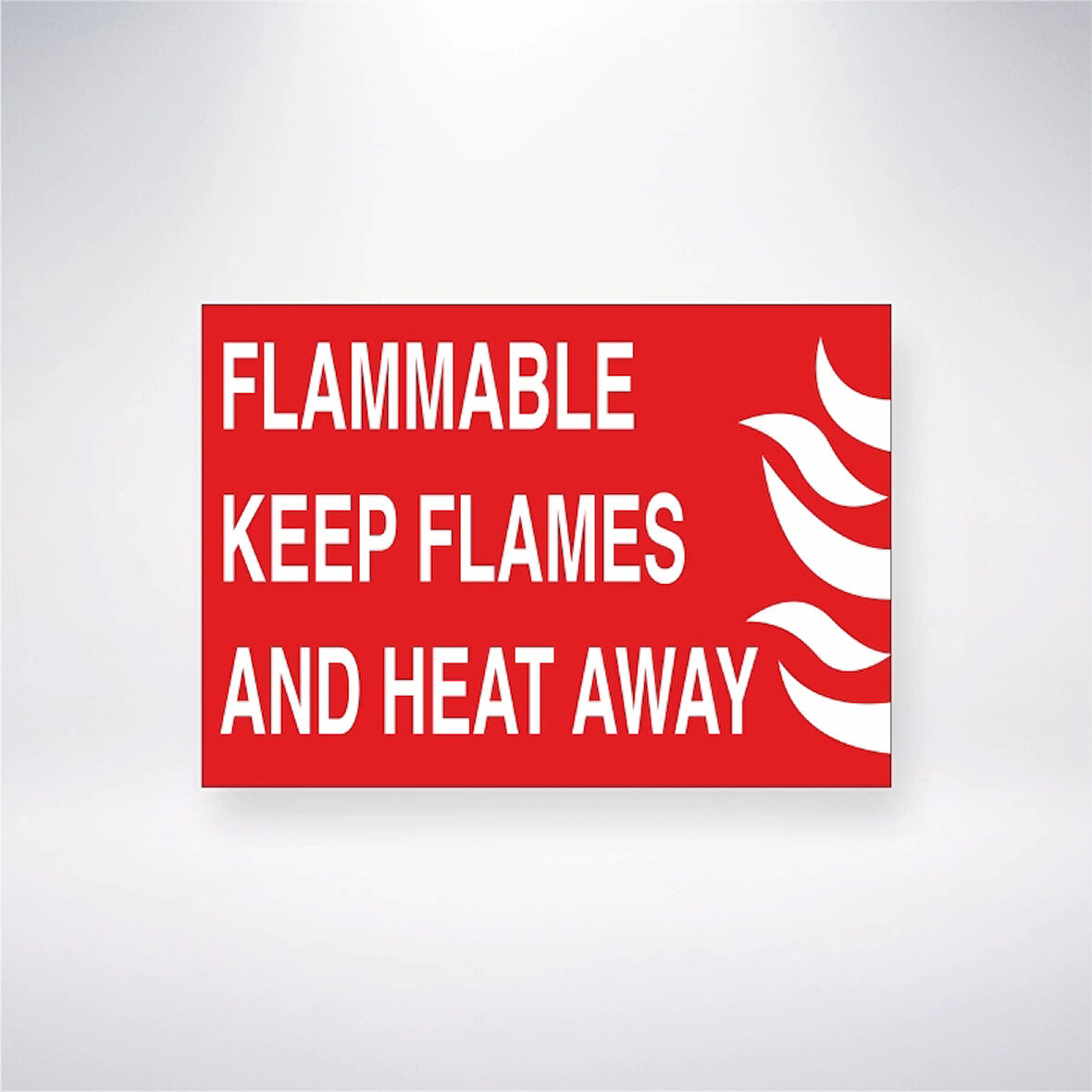 Flammable Keep Flames And Heat Away Sticker 20X28 Cm