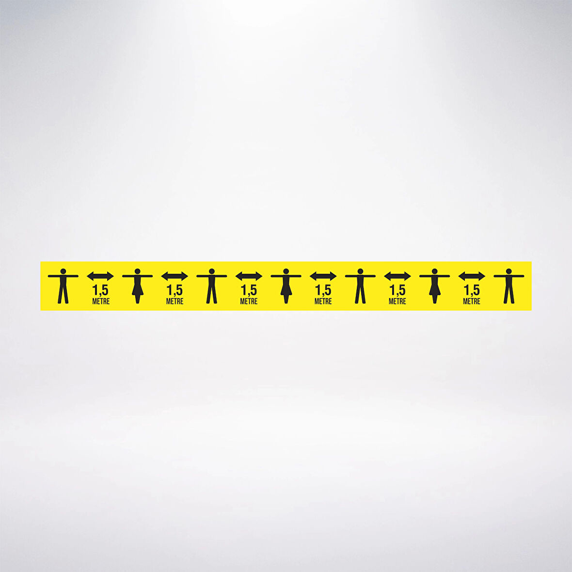 1,5 metre Mesafe Bırak Sticker100x10 Cm