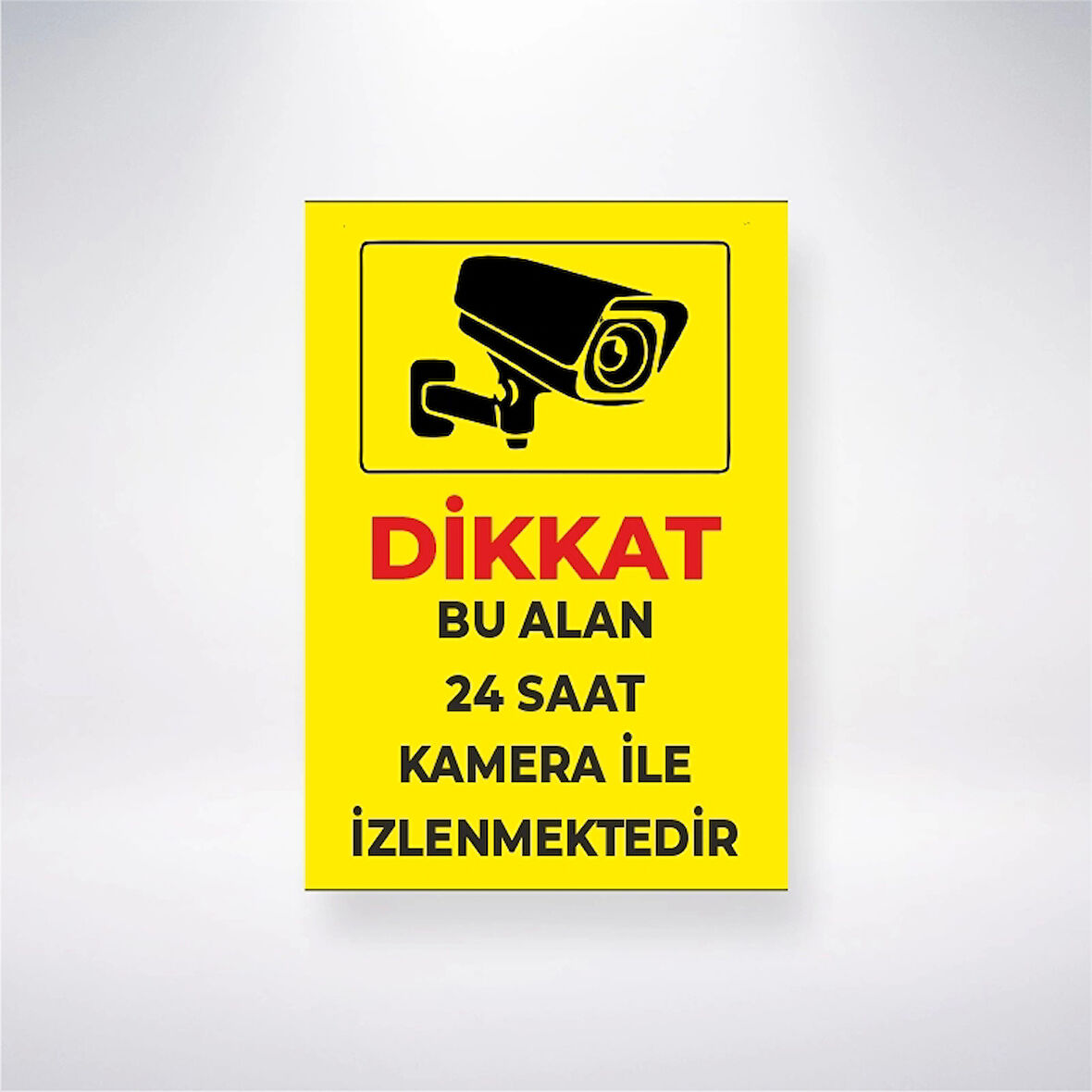 Dikkat bu alan 24 saat izlenmektedir Sticker 20X28 Cm