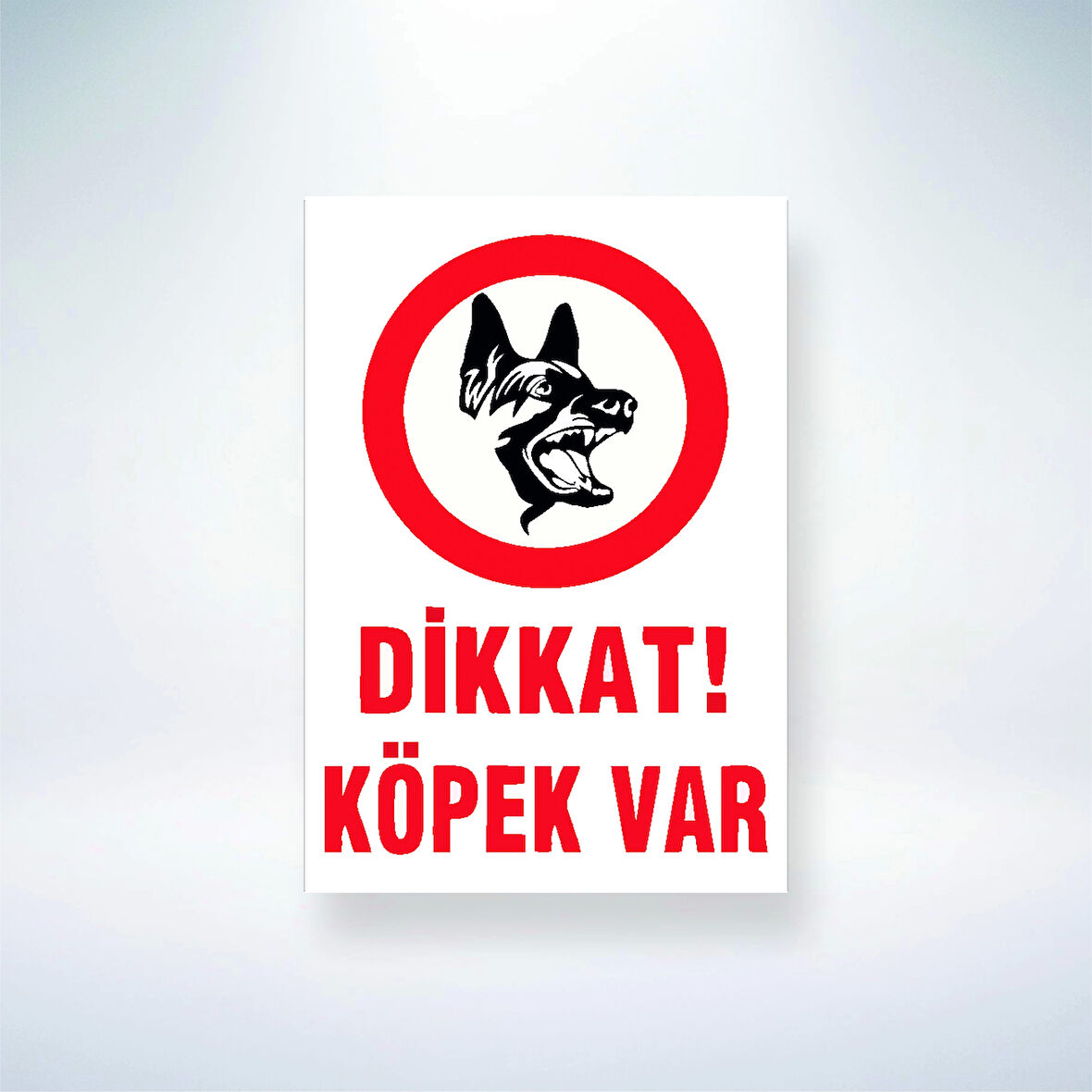 Dikkat Köpek Var Sticker 20X28 Cm