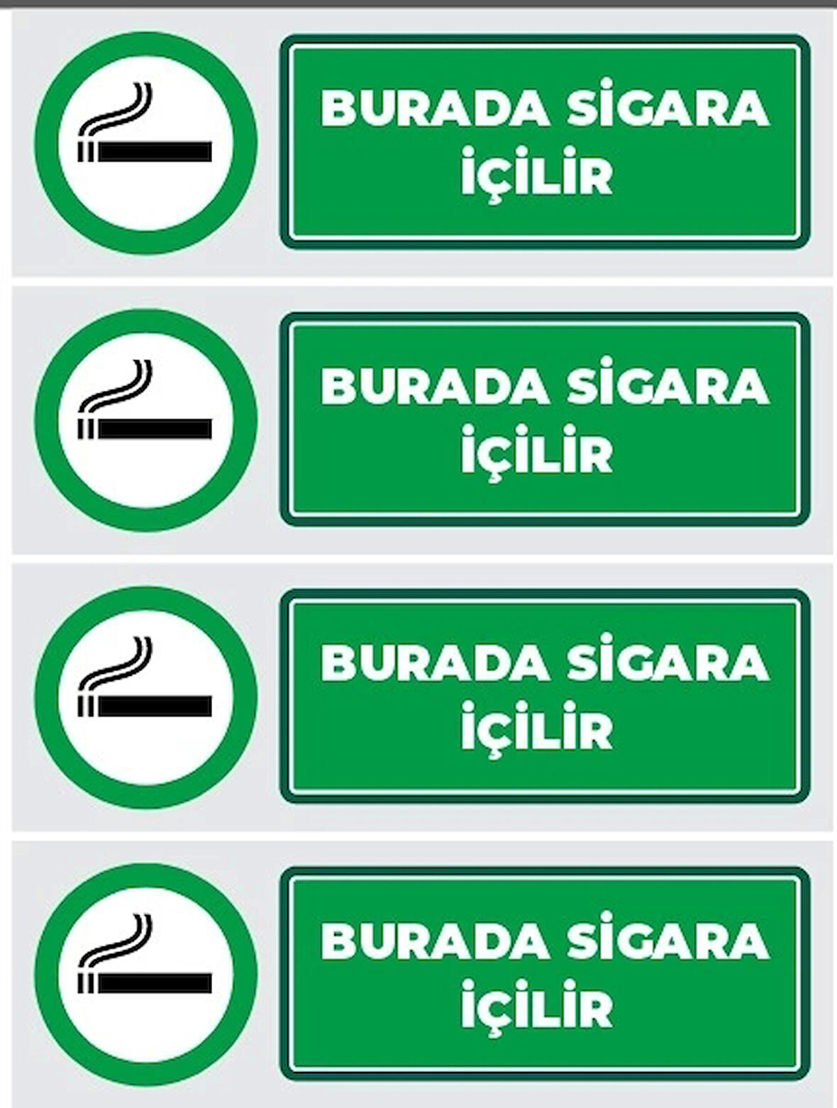 Burada Sigara İçilir Sticker 20X28 Cm