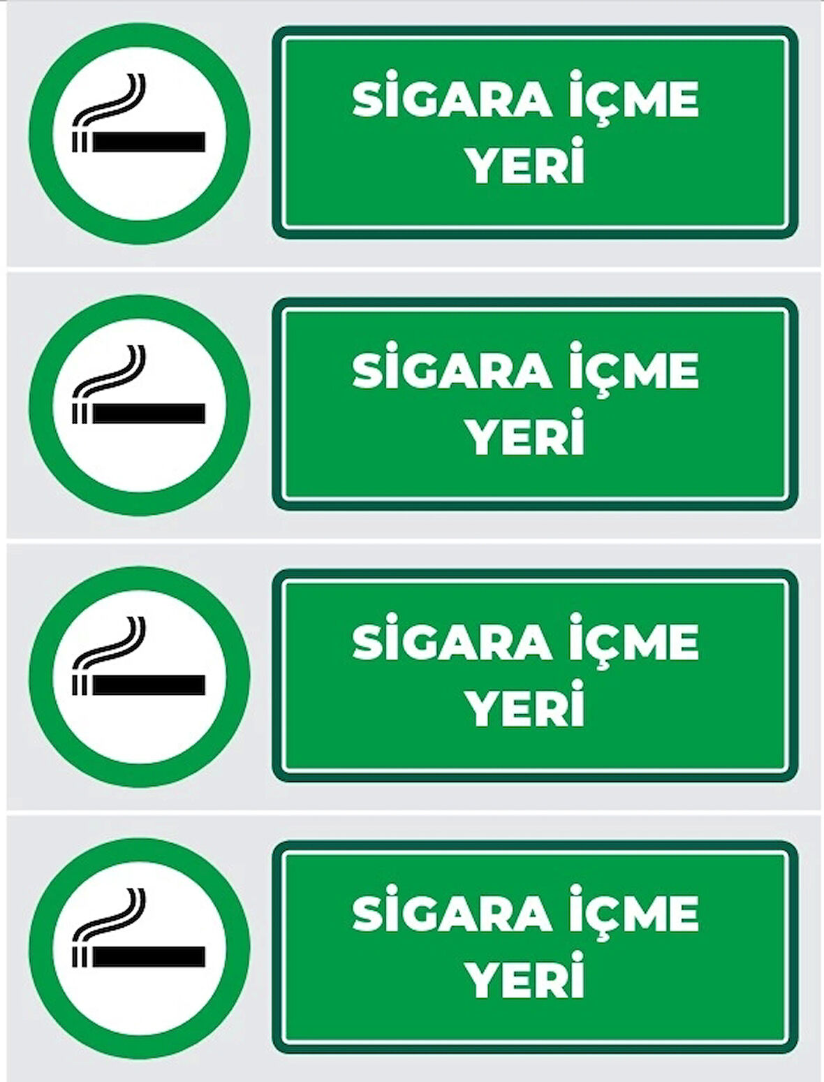 Sigara İçme Yeri Sticker 20X28 Cm