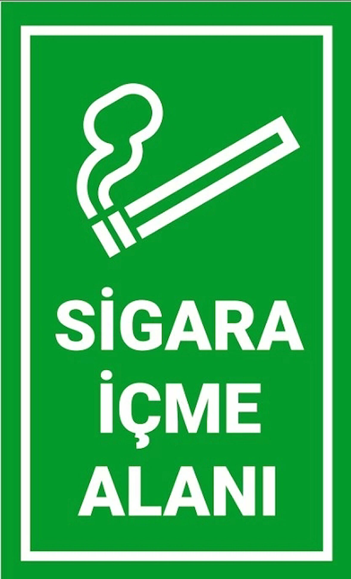 Sigara İçme Alanı Sticker 20X28 Cm