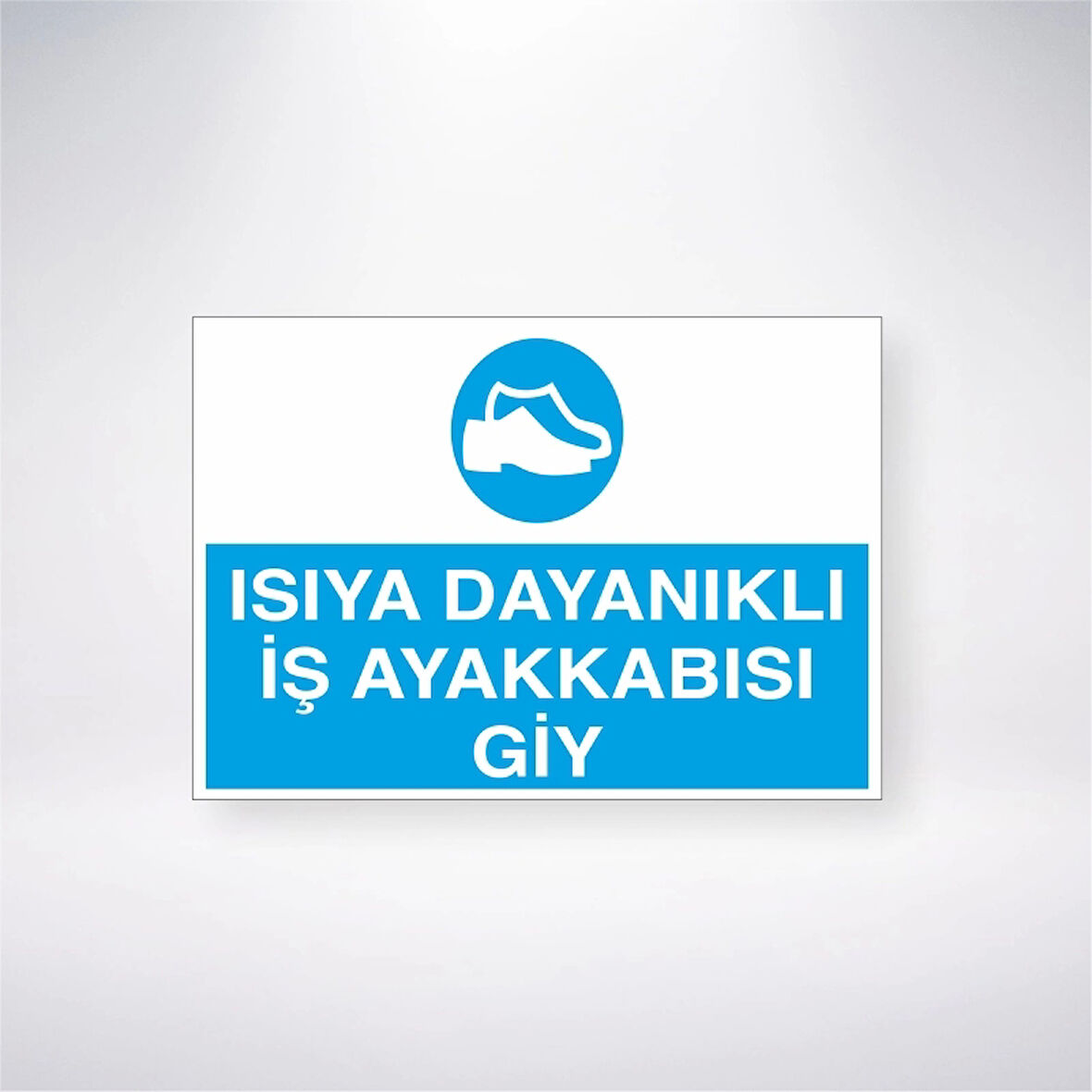 Isıya Dayanıklı İş Ayakkabısı Giy Sticker 20X28 Cm