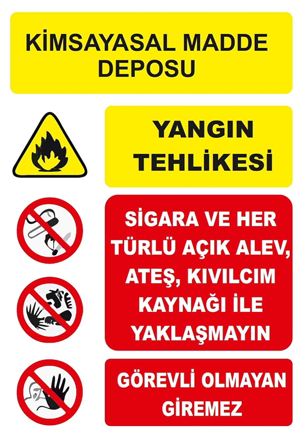 Kimyasal Madde Deposu Sticker 20X28 Cm