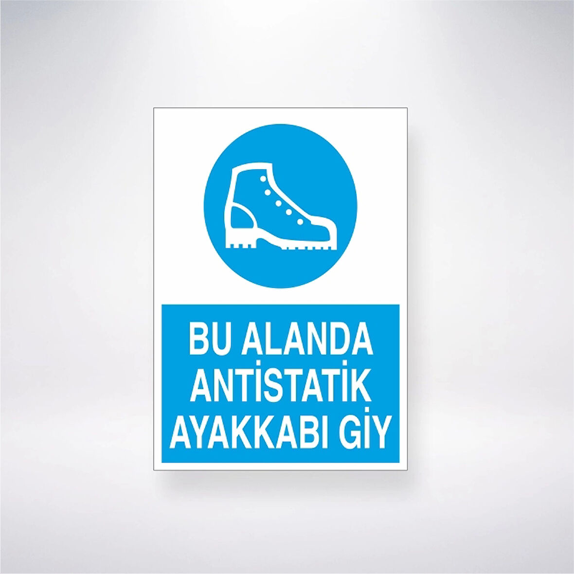 Bu Alanda Antistatik Ayakkabı Giy Sticker 20X28 Cm