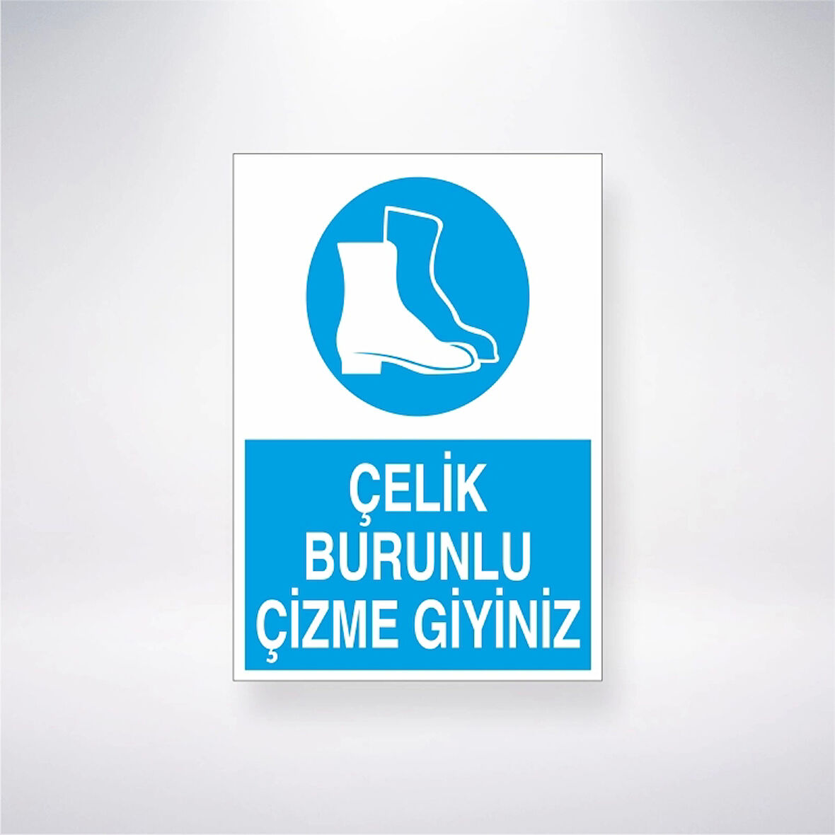 Çelik Burunlu Çizme Giyiniz Sticker 20X28 Cm