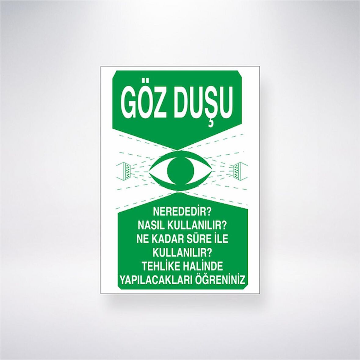 Göz Duşu Nerededir Nasil Kullanilir Ne Kadar Süre ile Kullanılır Tehlike Halinde Yapılacakları Öğreniniz