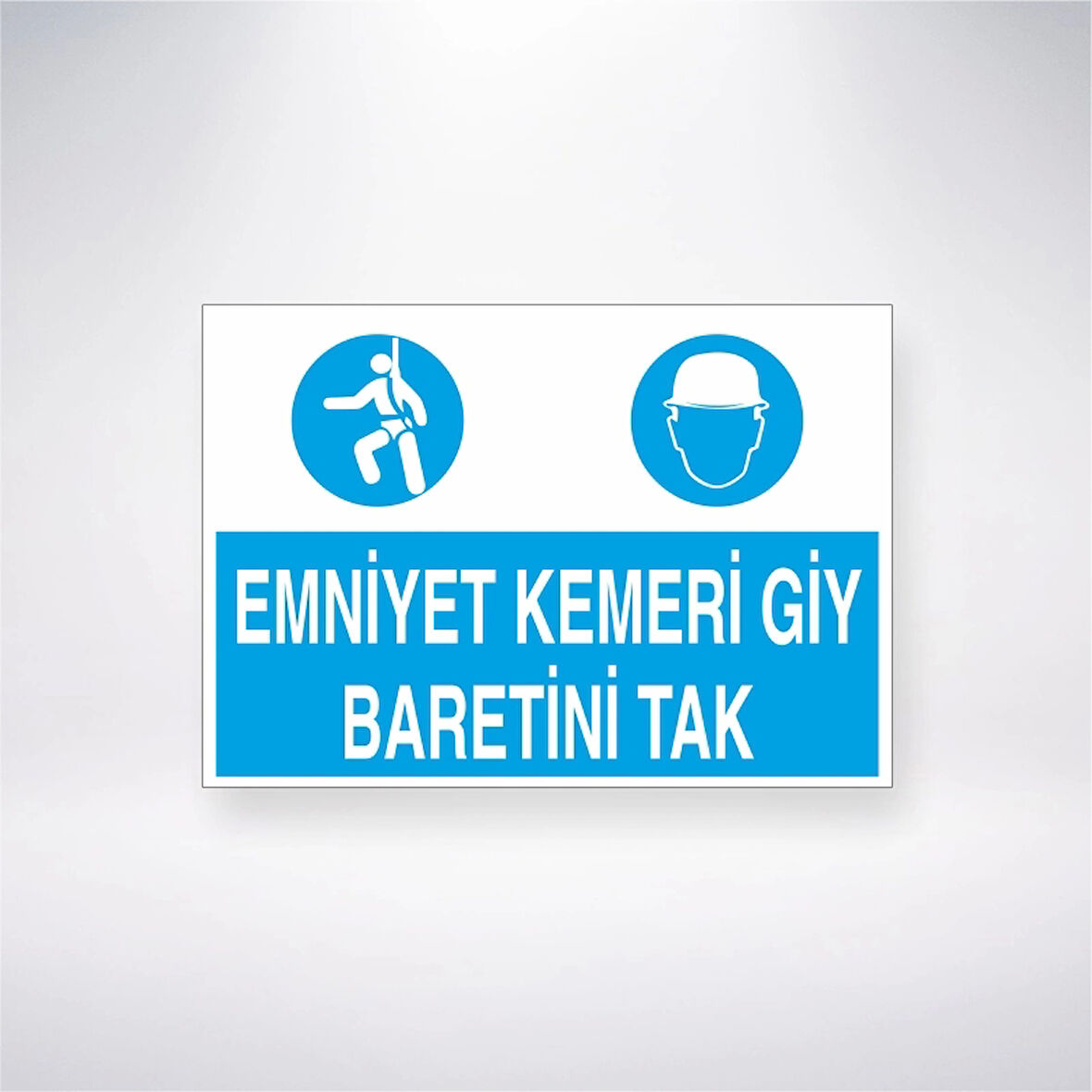 Emniyet Kemeri Giy Baretini Tak Sticker 20X28 Cm