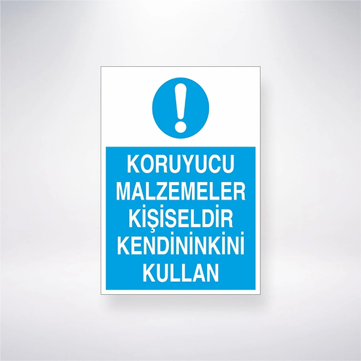 Koruyucu Malzemeler Kişiseldir Kendininkini Kullan Sticker 20X28 Cm