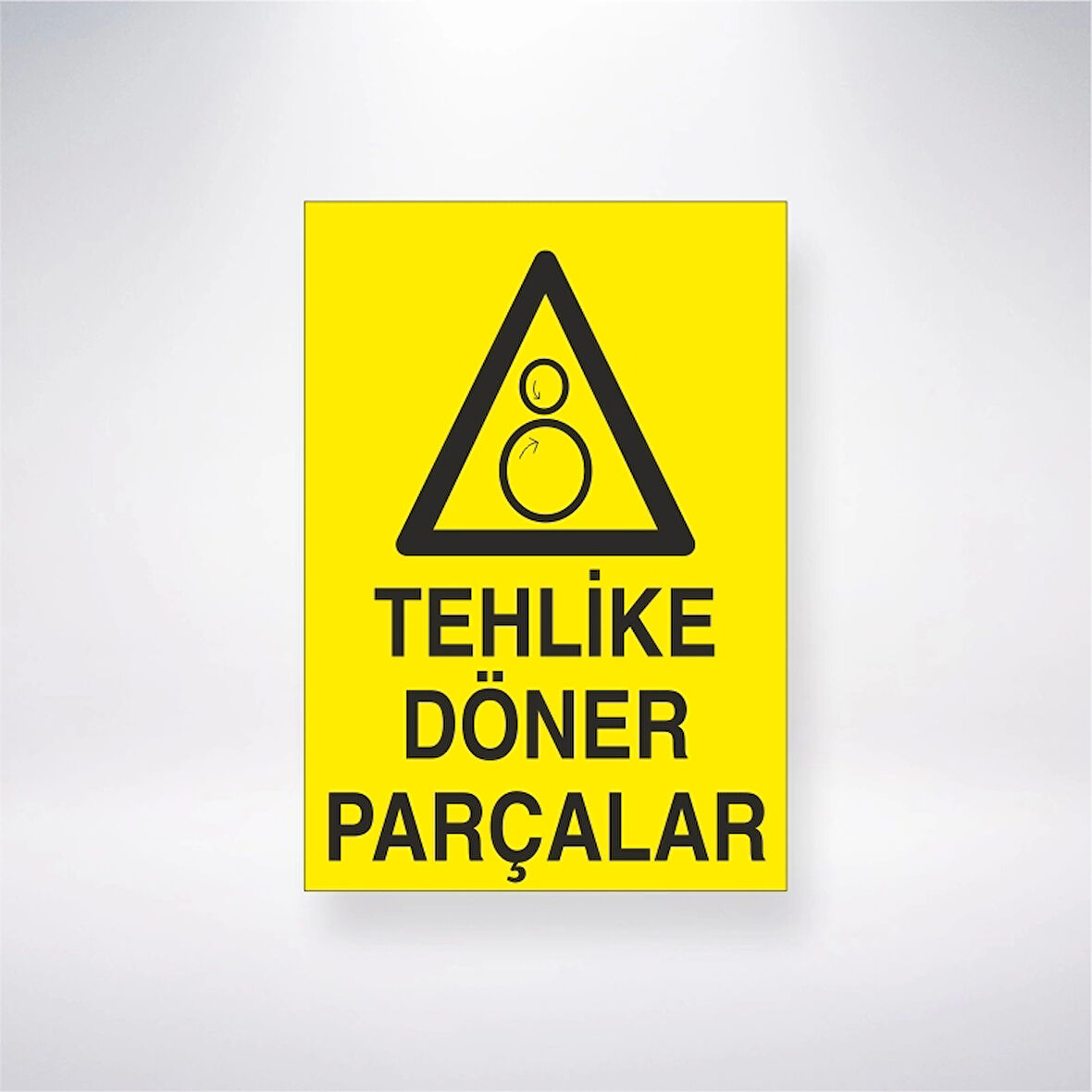 Tehlike Döner Parçalar Sticker 20X28 Cm