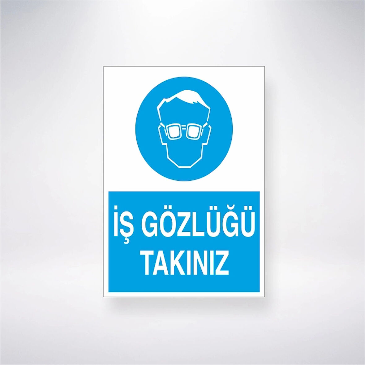 İş Gözlüğü Takınız Sticker 20X28 Cm
