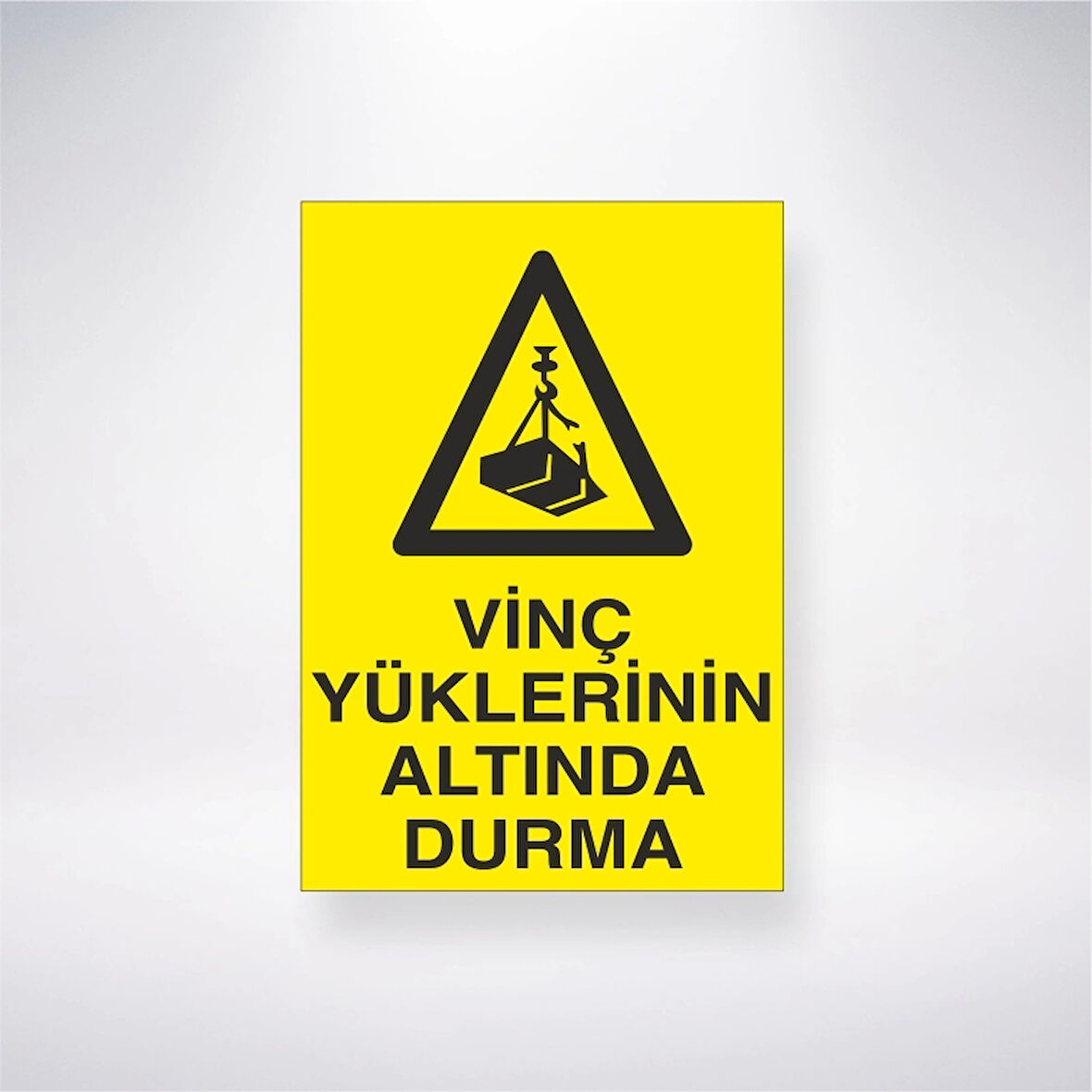 Vinç Yüklerinin Altında Durma Sticker 20X28 Cm