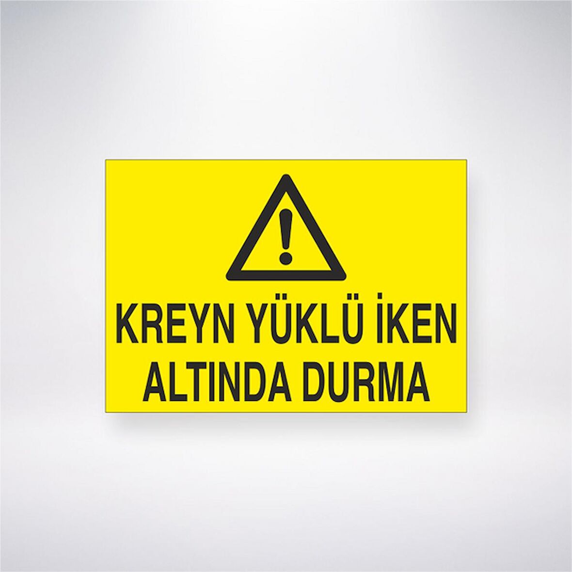 Kreyn Yüklü İken Altında Durma 21x35 Arkası Yapışkanlı Levha