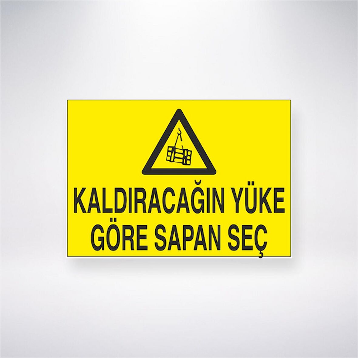Kaldıracağın Yüke Göre Sapan Seç  21x35 Arkası Yapışkanlı Levha