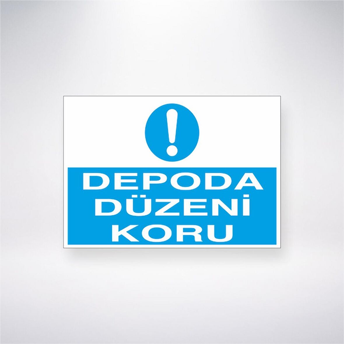 Depoda Düzeni Koru 21x35 Arkası Yapışkanlı Levha