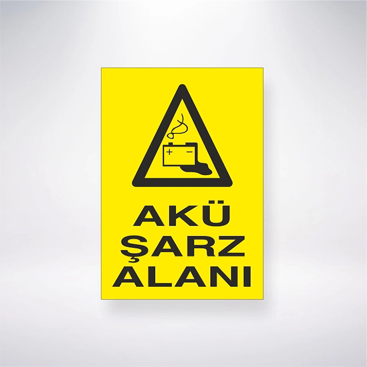 Akü Şarz Alanı Sticker 20X28 Cm