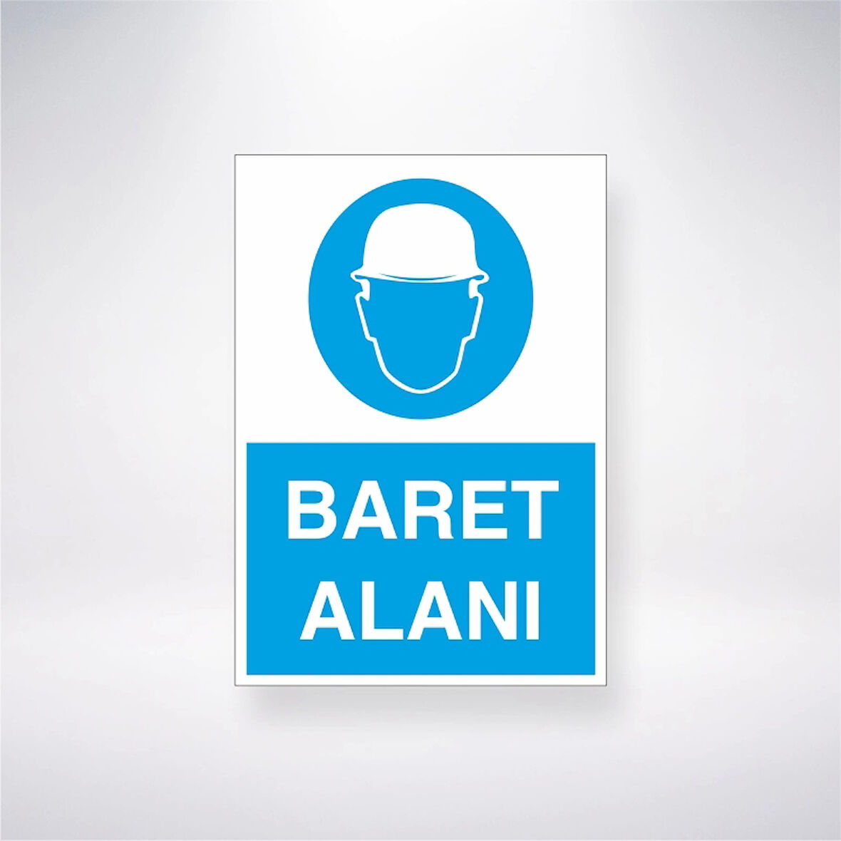 Baret Alanı İş Güvenlik Panosu Sticker 20X28 Cm