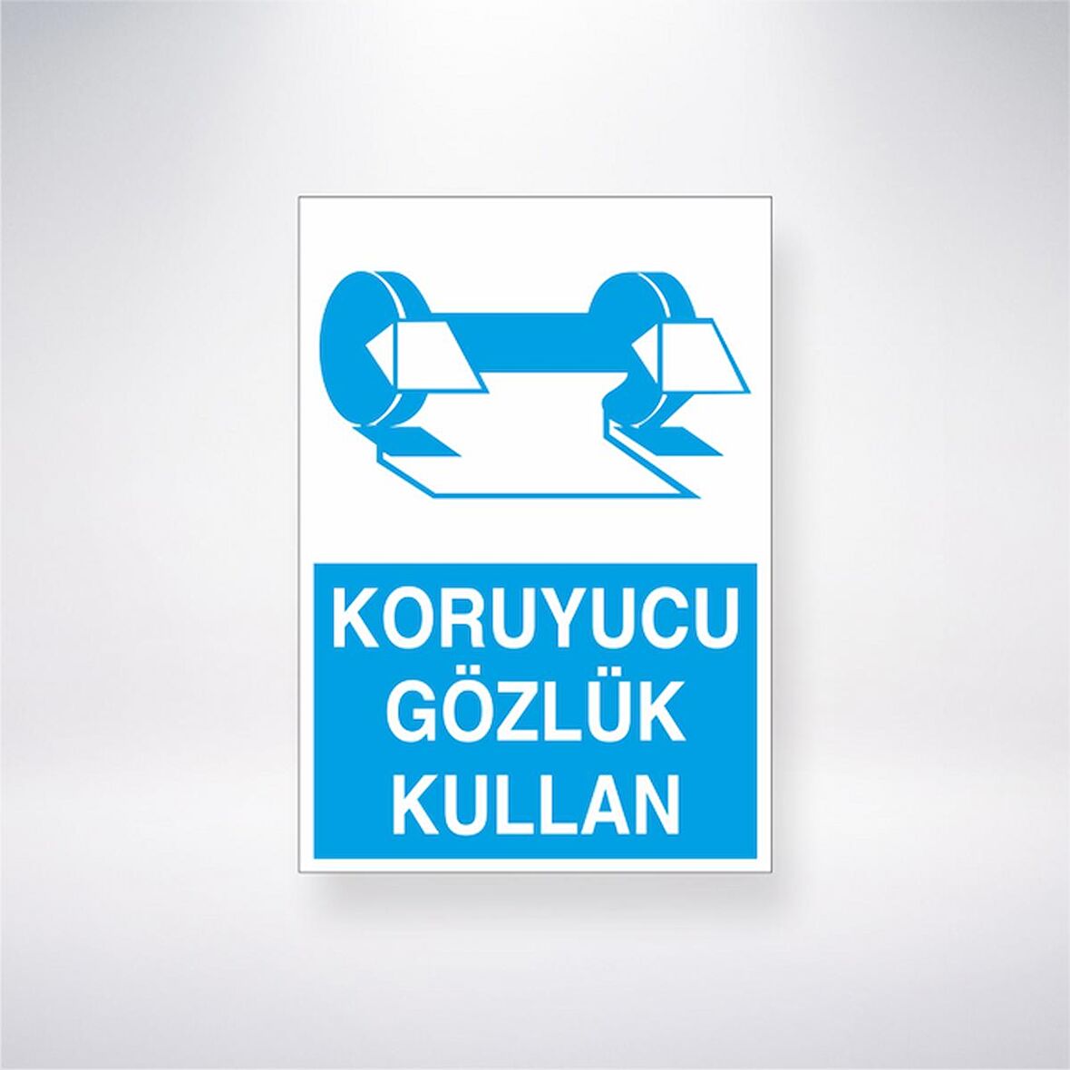 Koruyucu Gözlük Kullan  21x35 Arkası Yapışkanlı Levha