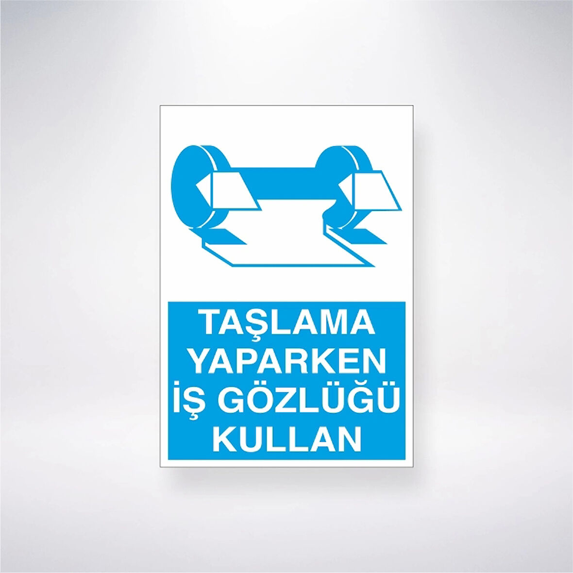 Taşlama Yaparken İş Gözlüğü Kullan Sticker 20X28 Cm