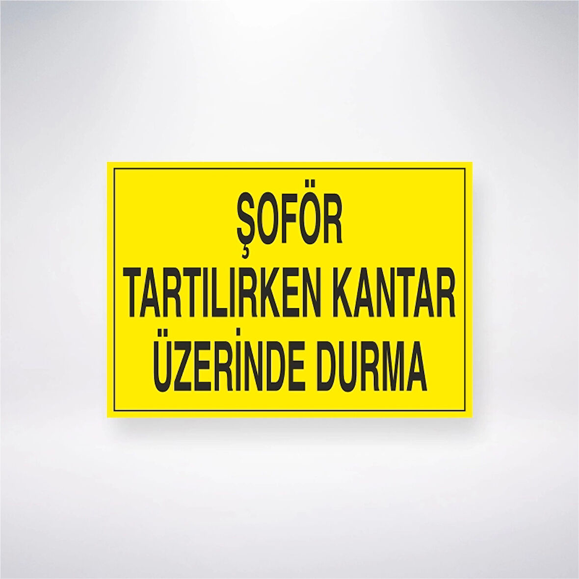 Şoför Tartılırken Kantar Üzerinde Durma Sticker 20X28 Cm