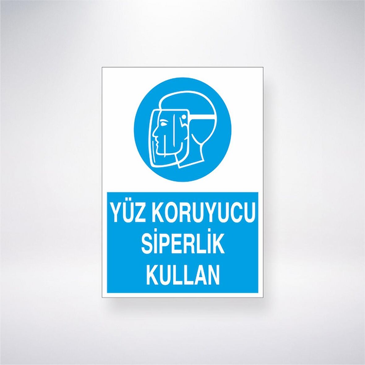 Yüz Koruyucu Siperlik Kullan  21x35 Arkası Yapışkanlı Levha