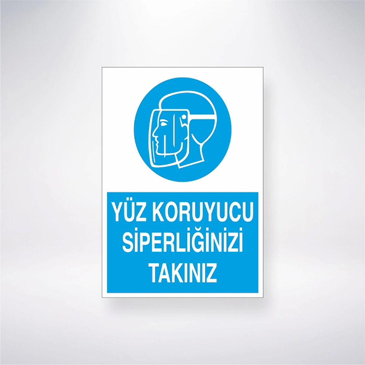 Yüz Koruyucu Siperliğinizi Takınız Sticker 20X28 Cm