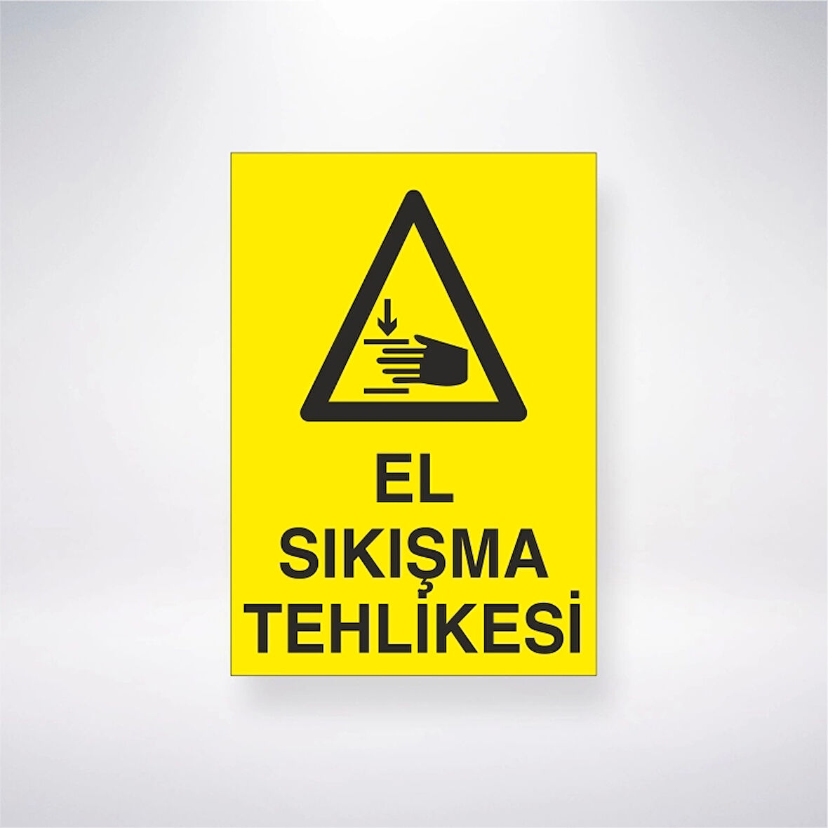 El Sıkıştırma Tehlikesi Sticker 20X28 Cm