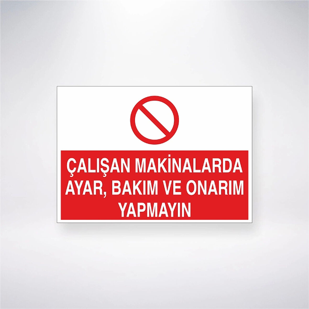 Çalışan Makinelarda Ayar, Bakım Ve Onarım Yapmayın Sticker 20X28 Cm