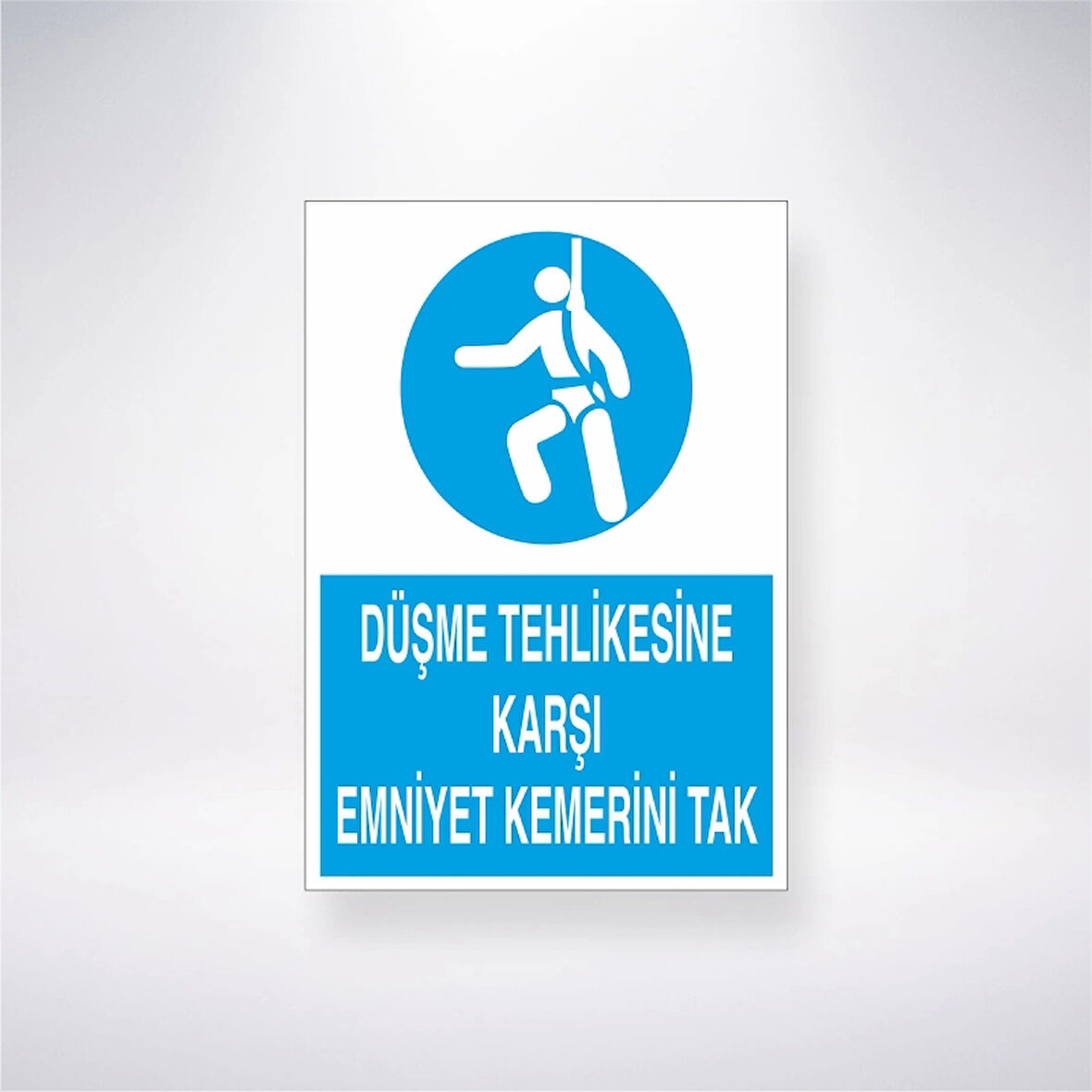 Düşme Tehlikesine Karşı Emniyet Kemerini Tak Sticker 20X28 Cm