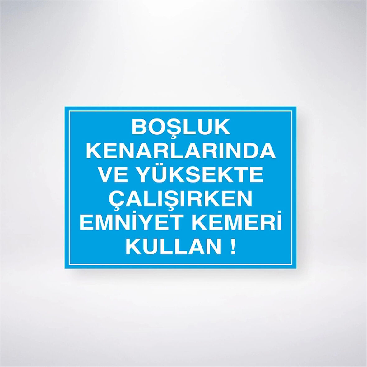 Boşluk Kenarlarında Ve Yüksekte Çalışırken Emniyet Kemeri Kullan Sticker 20X28 Cm