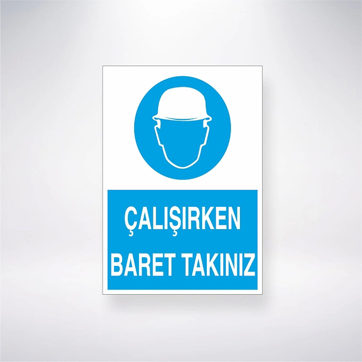 Çalışırken Baret Takınız Sticker 20X28 Cm