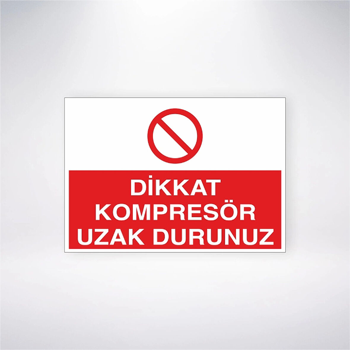 Dikkat Kompresör Uzak Dur Sticker 20X28 Cm