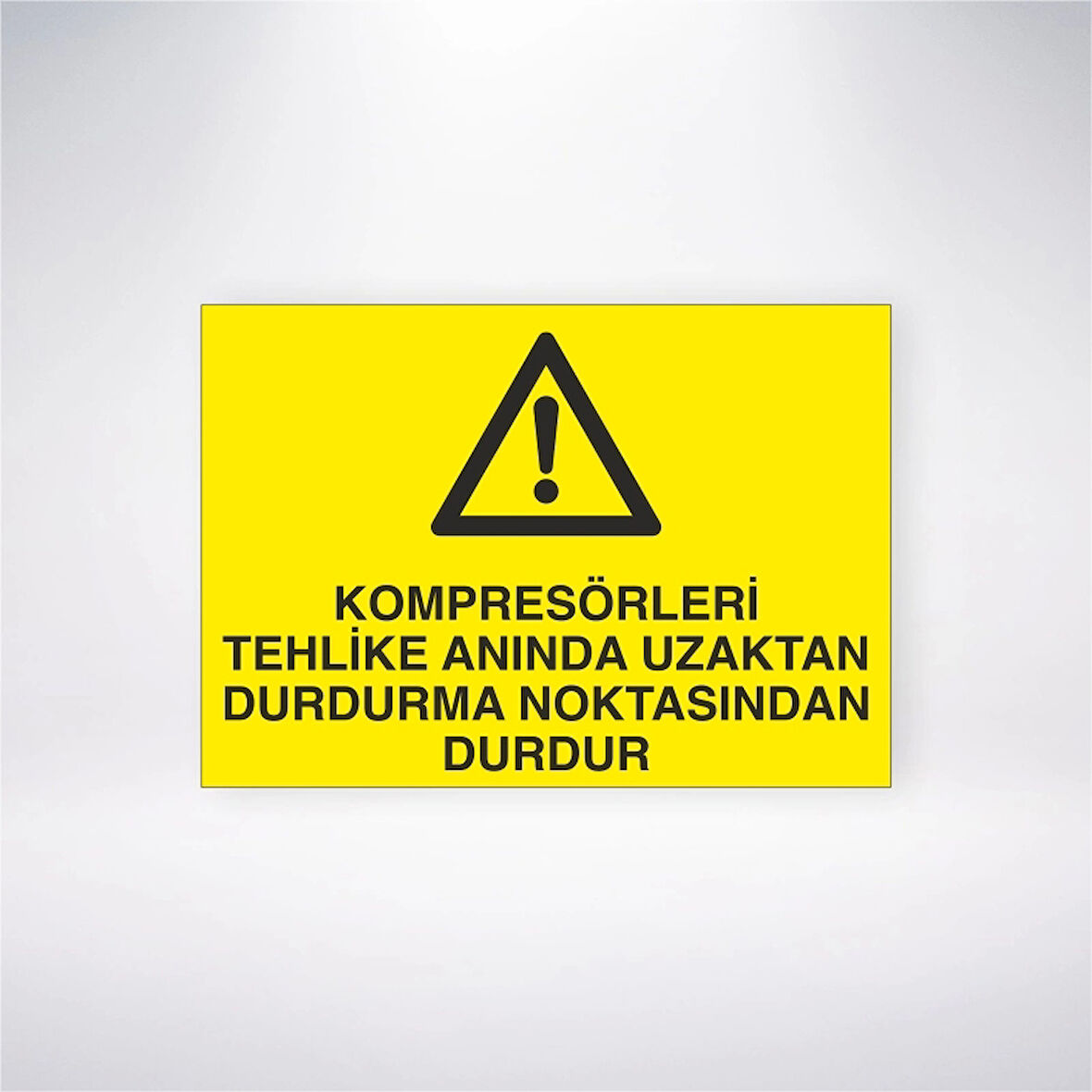 Kompresörleri Tehlike Anında Uzaktan Durdurma Noktasından Durdur Sticker 20X28 Cm